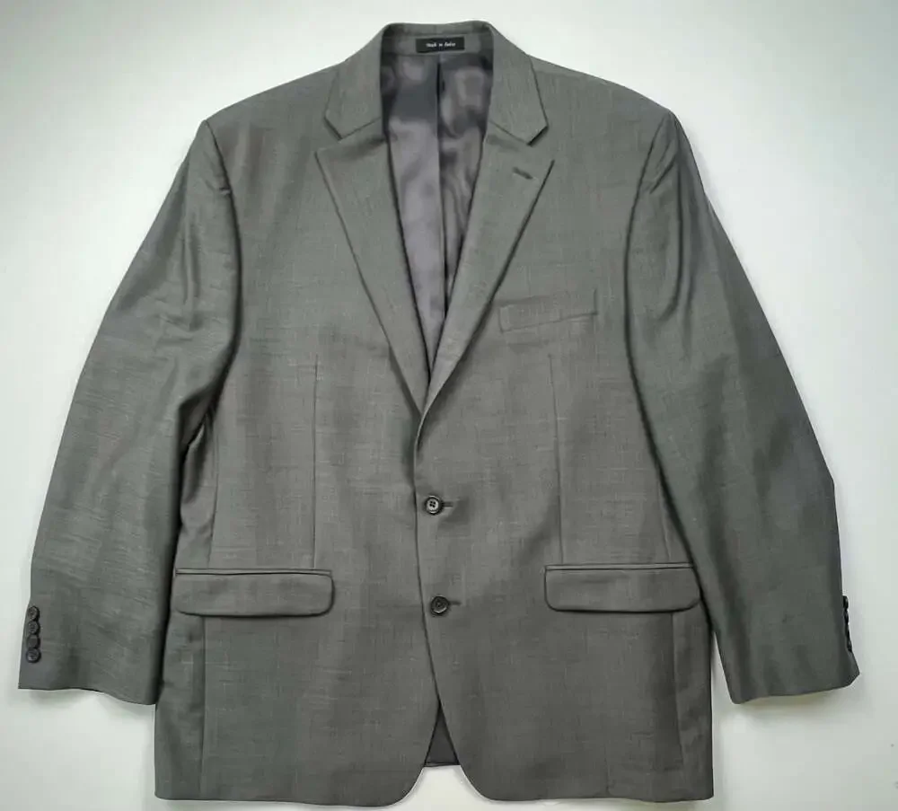 Lauren Ralph Lauren Men's Gray Two-Button Wool Blazer Suit Jacket Size 46R